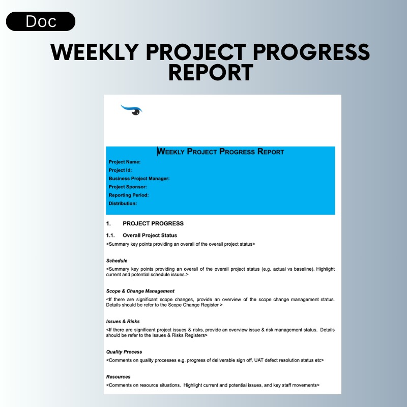 Weekly Project Progress Report